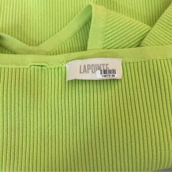 Lapointe Cropped Ribbed-knit Top Size XL - Picture 10 of 10